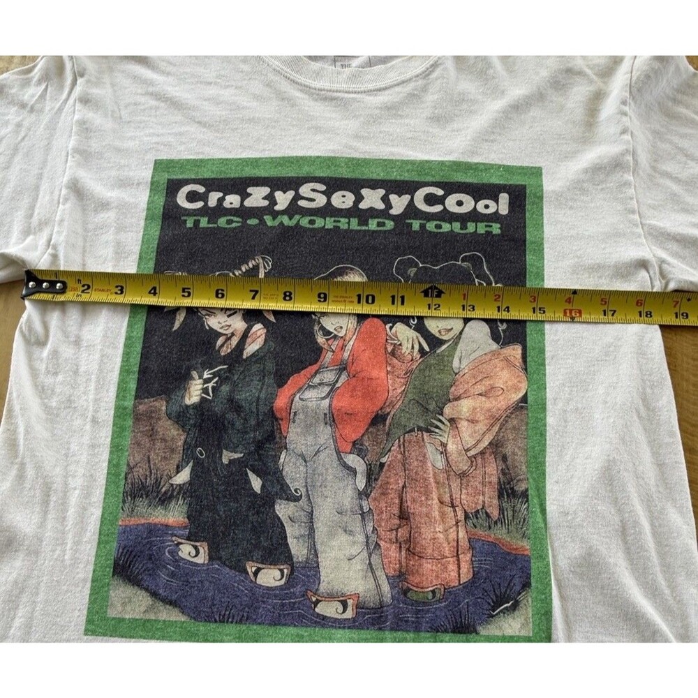 TLC Crazy Sexy Cool World Tour Black T Shirt Full Size S Vintage Hip hop Y2K GUC - Picture 6 of 7